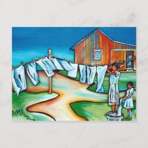 Graugalerie: Waschtag Postkarte