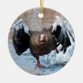 Graugans auf der Chase Keramik Ornament (Vorne)