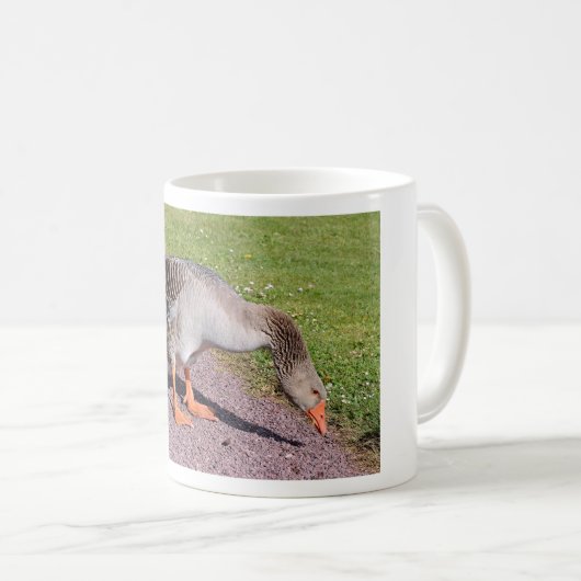 Graugans auf Kies Kaffeetasse (VorderseiteRechts)