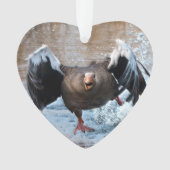 Graugans-Gans auf der Verfolgung Ornament (Vorderseite)