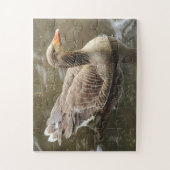 Graugans. Roath Park Lake, Cardiff, Wales Puzzle (Vertikal)