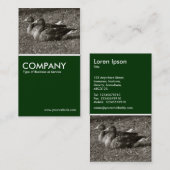 Graugänse (Sepia) - Dunkelgrün Visitenkarte (Vorne/Hinten)