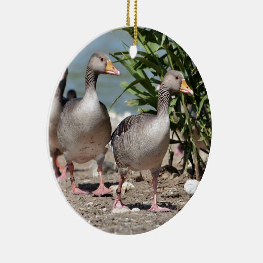 Graugänsewandergruppe Keramikornament (Rechts)