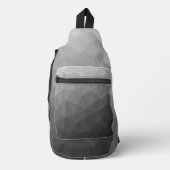 Graugefälle geometrisches Maschenmuster Crossbody Bag (Vorderseite)