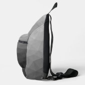 Graugefälle geometrisches Maschenmuster Crossbody Bag (Rechts)