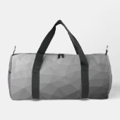 Graugefälle geometrisches Maschenmuster Duffle Bag (Rückseite)