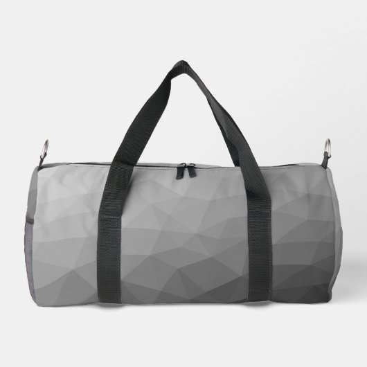 Graugefälle geometrisches Maschenmuster Duffle Bag (Rückseite)