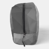 Graugefälle geometrisches Maschenmuster Waschbeutel (Rechts)