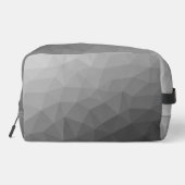 Graugefälle geometrisches Maschenmuster Waschbeutel (Rückseite)