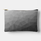 Graugefälle geometrisches Maschenmuster Zubehörtasche (Vorderseite)