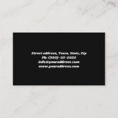 Graugekrönte Sportwagen-Visitenkarte Visitenkarte (Rückseite)