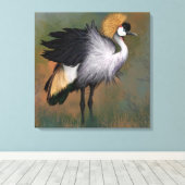 Graugekrönter Krane Bird Canvas Print - Malerei Leinwanddruck (Insitu (Holzboden))