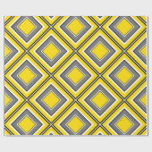 Graugelb Diamond Geometric Geschenkpapier (Flach)