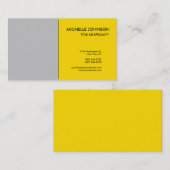 Graugelb Minimalistisch Einfach Schlicht klassisch Visitenkarte (Vorne/Hinten)