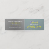 Graugelb-minimalistisch Treuekarte (Außenseite Aufgefaltet)