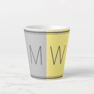 Graugelb Modern MOTIVIEREND MONOGRAMM Milchtasse