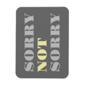 Graugelb Sorry Flexi Magnet (Vertikal)