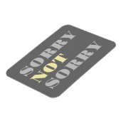 Graugelb Sorry Flexi Magnet (Linke Seite)