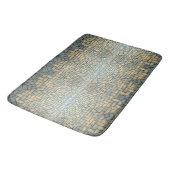 Graugelb und blassblauer Mosaikstein Badematte (Schrägansicht)