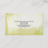 Graugelbe Abstrakte Kunst Schlicht Moderne Weiblic Visitenkarte (Rückseite)