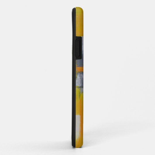 Graugelbe abstrakte Kunstmalerei Case-Mate iPhone Hülle (Hinten/Rechts)