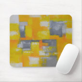 Graugelbe abstrakte Kunstmalerei Mousepad (Mit Mouse)