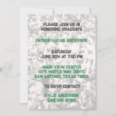 Graugelbe Athlete Abschluss Einladung (Vorderseite)