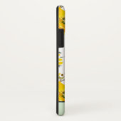 Graugelbe Blumen und Grünpflanzen, Monogramm Case-Mate iPhone Hülle (Hinten/Rechts)