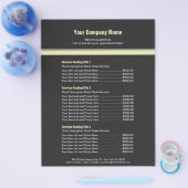 Graugelbe einfache Grenzpreisliste 3 Flyer (Einzeln)