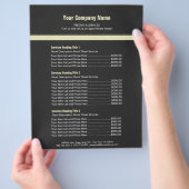 Graugelbe einfache Grenzpreisliste 3 Flyer (Hand)