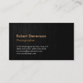 Graugelbe Holzfotograf-Kundenkarte Visitenkarte (Rückseite)