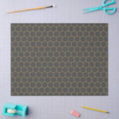 Graugelbe Honeycomb Hexagon Muster Trendy Chic Seidenpapier (Basteln)
