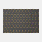 Graugelbe Honeycomb Hexagon Muster Trendy Schlicht Fußmatte (Vorderseite)