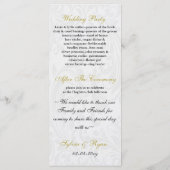 Graugelbe IMITATE Schleife Diamantschnalle Hochzei Programm (Rückseite)