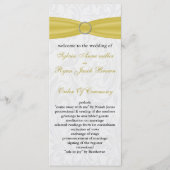 Graugelbe IMITATE Schleife Diamantschnalle Hochzei Programm (Vorderseite)