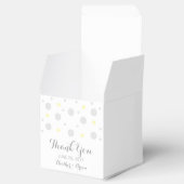 Graugelbe Konfetti-Gastgeschenk Hochzeit-Box Geschenkschachtel (Geöffnet)