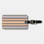 Graugelbe Lila Streifen Gepäckanhänger (Vorderseite horizontal)