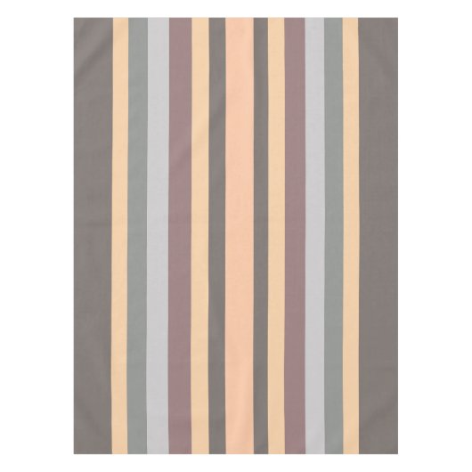 Graugelbe Lila Streifen Tischdecke (Vorderseite)