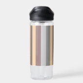 Graugelbe Lila Streifen Trinkflasche (Rückseite)