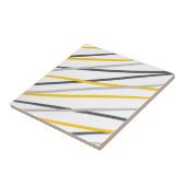 Graugelbe Linie Abstrakt Fliese (Seite)