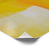 Graugelbe, moderne abstrakte Malerei Poster (Ecke)