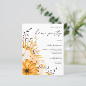 Graugelbe Party Einladung (Stehend Vorderseite)