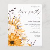 Graugelbe Party Einladung (Vorderseite)