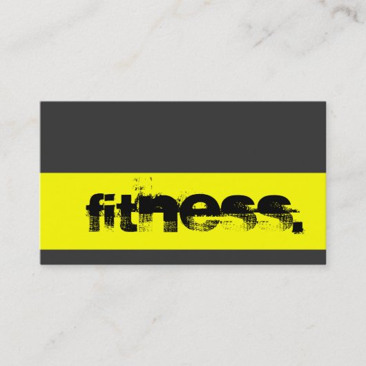 Graugelbe Personal Trainer Fitness Business Card Visitenkarte (Vorderseite)