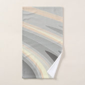 Graugelbe Rosa Wellen Badhandtuch Set (Handtuch)