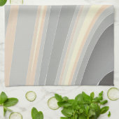 Graugelbe Rosa Wellen Geschirrtuch (Gefaltet)