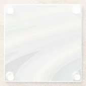Graugelbe Rosa Wellen Glasuntersetzer (Rückseite)