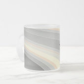 Graugelbe Rosa Wellen Mattglastasse (Vorderseite Links)