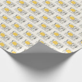 Graugelbe Rose von Texas Geschenkpapier (Ecke)