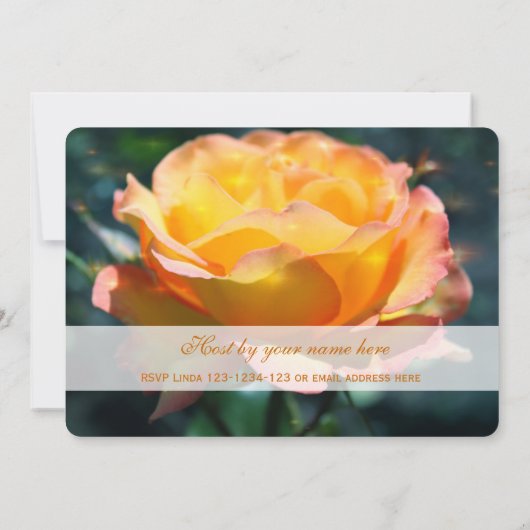 Graugelbe Rosensträucher Blume Tahnksspendendes Pa Einladung (Rückseite)